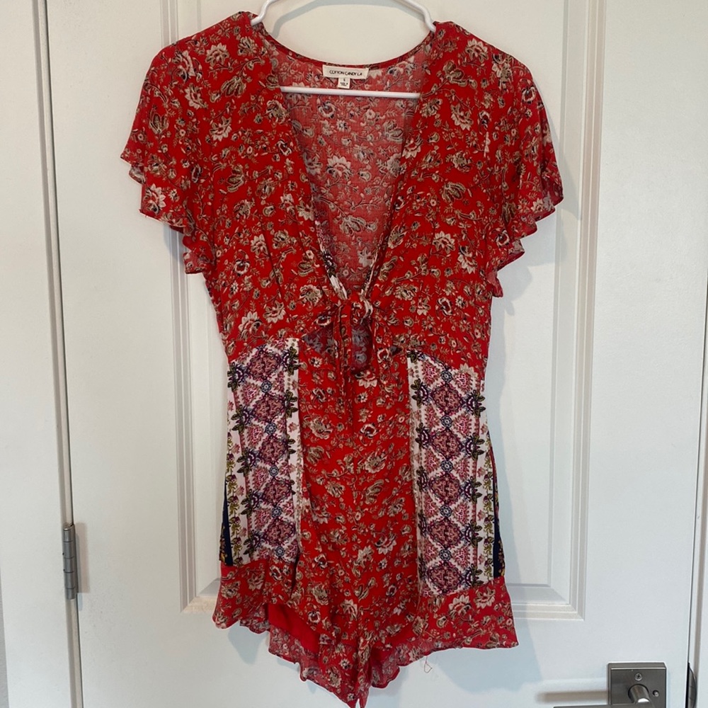 Tie Floral Romper